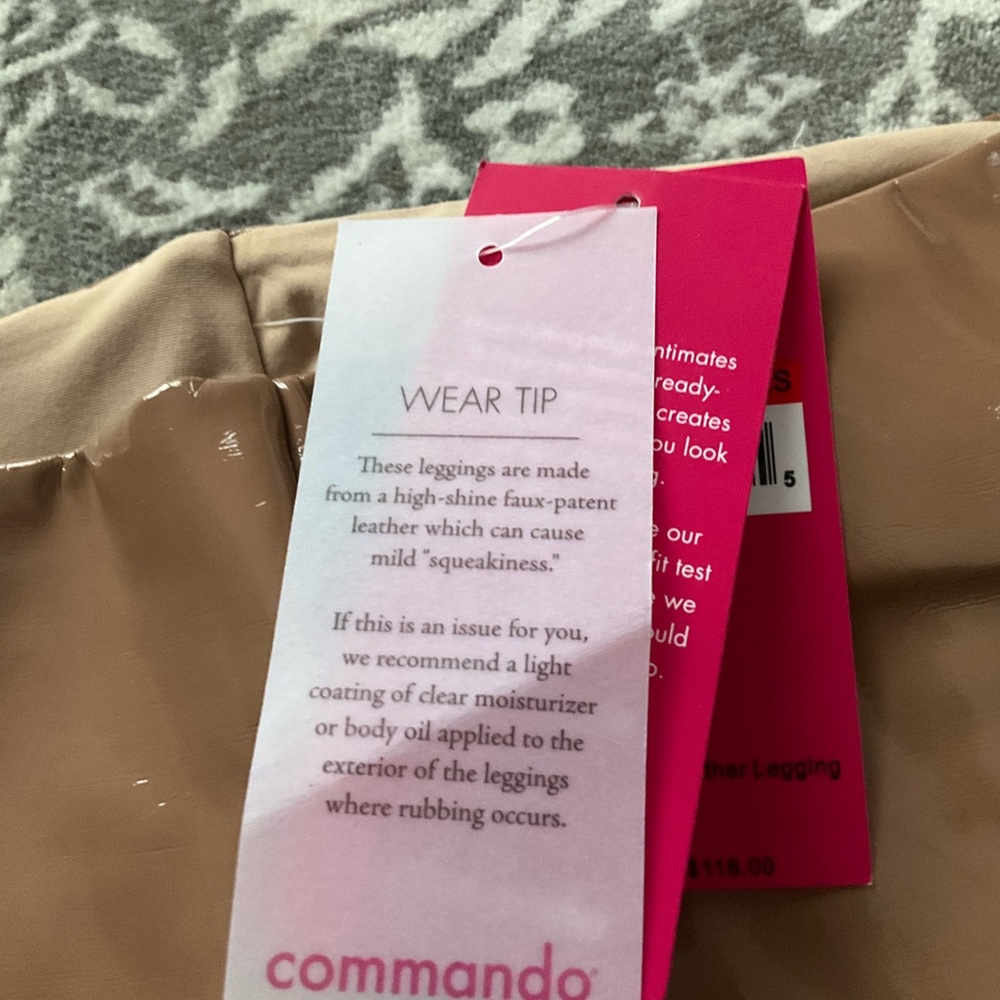 Commando Cocoa Faux Patent Leather Leggings XS - Picture 5 of 6